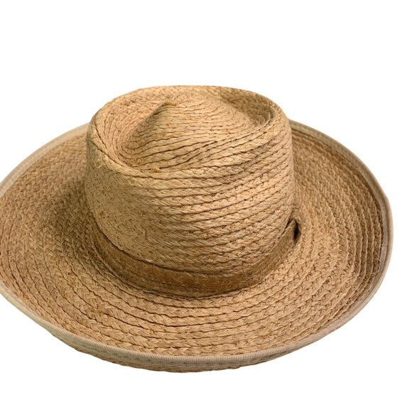Mens Handwoven Natural Straw Sun Hat With Wide Brim For Outdoor Activities u - Picture 3 of 4